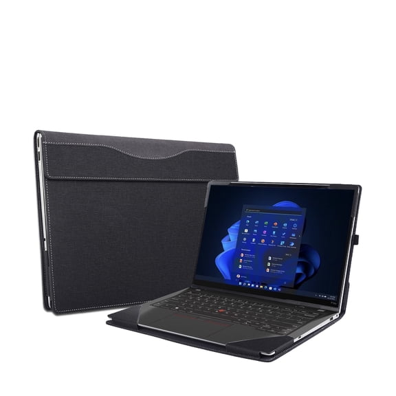 Laptop Case Cover for 14 inch Lenovo ThinkPad T14 Gen3 Gen4 &ThinkPad P14s & ThinkPad T14s & ThinkPad L14 Gen5 Notebook Sleeve,Detachable PU leather Protective Sleeve Bag Accessory