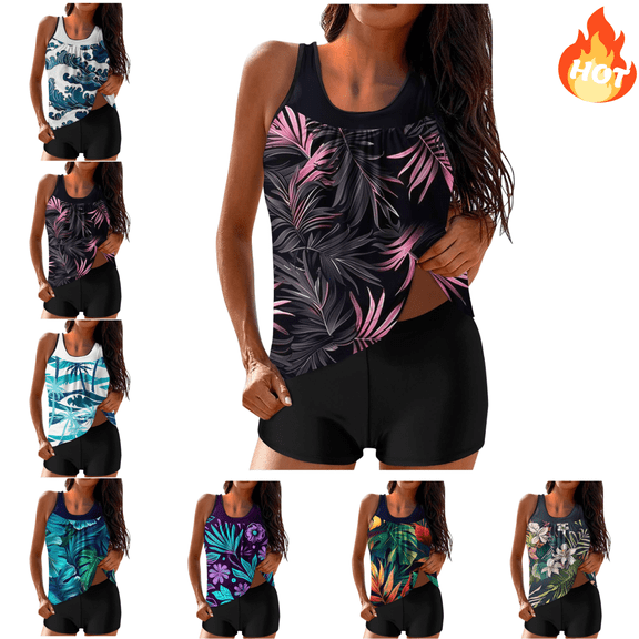 Mifsaly Womens Tankini Bathing Suits 2 Piece Lightweight Cozy Bikini Set Loose Casual Athletic Swimsuits Summer Vacation Surfing Beach Swimswear Underwear & Bottoms Matching Outfits