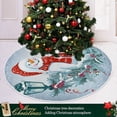 thumbnail image 6 of FMSHPON Christmas Snowman Xmas Christmas Tree Skirt Stand Mat for Holiday Party Decoration Indoor Outdoor 48 inches, 6 of 6