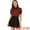 Burgundy, variant on Peter Pan Collar Contrast Puff Blouse Top M Black