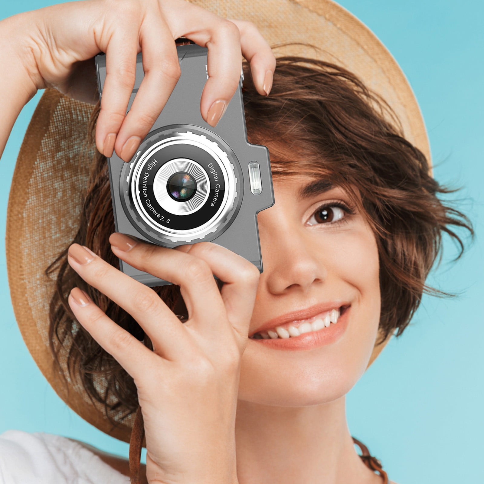 Yarino Digital Cameras for Photography Adults Digital Cameras 2.8-inch 4800W High-definition Large Screen 8X Digital Zoom Capables Of Photos Small Digital Motion Cameras,Dark Gray