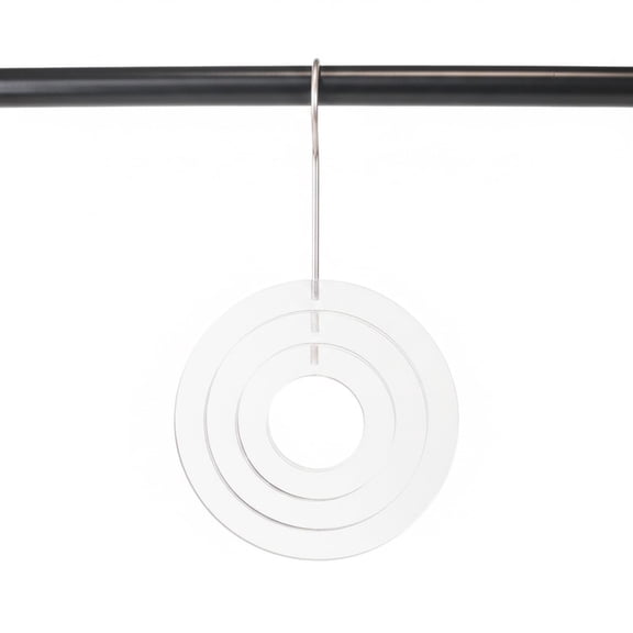 5.91 x 3.15 x 0.79 in Steel S-Hook Hanger with Ring for Closet Organization and Retail Display