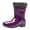 Purple, variant on Women's Warm Rain Boots for Winter Autumn Comfortable Wide Calf Water-proof Non Slip Work Shoes