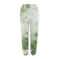 thumbnail image 3 of USNSM Women's Joggers Pants 2024 Workout High Waisted Yoga Pants Tie-Dye Comfy Drawstring Tapered Pants with Pockets Green S, 3 of 4