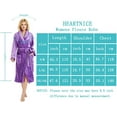 thumbnail image 6 of HEARTNICE Fleece Robes, Kimono Long Bathrobe for Womens Soft House Coat,(Buffalo Plaid-White 2XL-3XL), 6 of 6