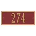 thumbnail image 1 of Whitehall Products 1230RG Mini Wall One Line Hartford Address Plaque, Red & Gold, 1 of 1