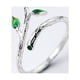 thumbnail image 4 of Joyería de la Naturaleza Hojas Anillo Redondo de Moda Anillo de Apertura Rama Anillos Ajustable Forma, 4 of 8