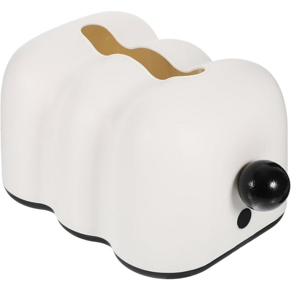 Wakauto Shell Shape Tissue Holder with Handle Compact Napkin Box for Home Decor Water Resistant Towel Container for Living Bedroom and Dining Table Use