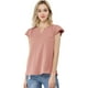 thumbnail image 1 of Camiseta Manga Tulipán Cuello En V Básico Para Mujer Rosa M, 1 of 5