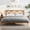 Brown, variant on HICOMILA Full Size Bamboo Platform Bed Frame with X-Shape Headboard, Reinforced Support Slats, No Box Spring Required, Mid-Century Style, Natural