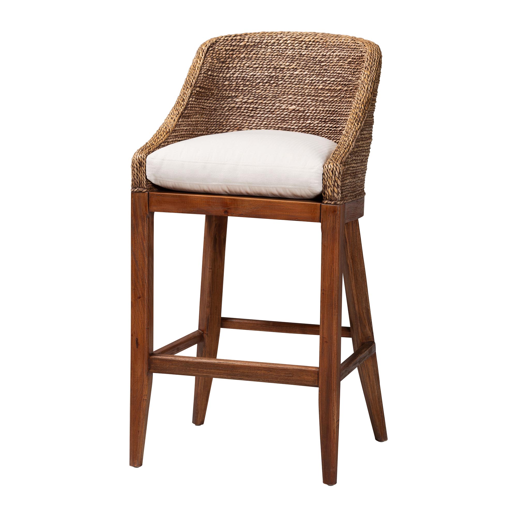 bali & pari Jasper Boho Bar Stool, Bar Height, Brown Wash