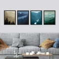 thumbnail image 3 of PixonSign Framed Wall Art Forest Mountain Silhouette Landscape Prints, Set of 4 Nature Wall Decor Arts, Landscape Wall Décor, Adhesive Canvas Poster, Modern Home Artwork - 11"x14" Black, 3 of 5