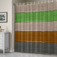 thumbnail image 5 of Farmhouse Shower Curtain, Gradient Color Geometric Beige Brown Gray Wood Grain Waterproof Shower Curtain Set with 12 Hooks Lightweight Bath Curtains Fabric Bathroom Decor 36x72 Inches, 5 of 9