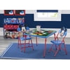 Disney Mickey Mouse 4-Piece Toddler Playroom Set by Delta Children - Includes Table & 2 Chair Set and Multi-Bin Toy Organizer