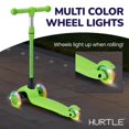 thumbnail image 5 of Hurtle Mini Kickboard Scooter for Kids - Height Adjustable 25''-28'', Lightweight 3-Wheels with LED Light-up, Anti-Slip,Indoor/Outdoor Fun, Micro-Scooter for Ages 2-5, 5 of 7