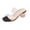 Black, variant on Women's Clear Heels Sandals Transparent Two Strap Square Toe Backless Block Heel Slip on Pump Shoes Khaki
