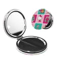thumbnail image 1 of Qekee Sanrio Print Compact Makeup Mirror Folding Mini Pocket Mirror Portable Hand Mirror Double-Sided 2 x 1x Magnification for Woman Girls-Round Shape, 1 of 9