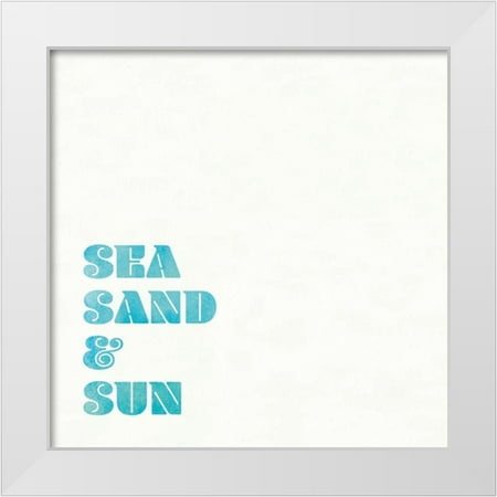 Wild Apple Portfolio 12x12 White Modern Wood Framed Museum Art Print Titled - Beach Sayings I