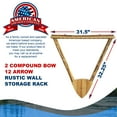 thumbnail image 2 of Rush Creek Creations Rustic 2 Compound Bow - 12 Arrow Archery Wall Storage Rack, 2 of 6