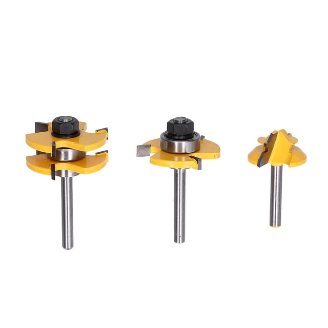 Cortador de ojo de cerradura de 3 piezas, duradero, práctico, rápido, resistente al desgaste, amplio rango de aplicaciones, cortador para carpintería