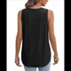 thumbnail image 5 of Camiseta de Tirantes de Verano para Mujer, con Bordado de Ojales, Sin Mangas, Cuello en V, Holgada, Informal, 2025 Negro M, 5 of 6
