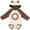 Natural & Brown w Ears, variant on Inktastic I Love Volleyball Sports Girls Long Sleeve Baby Bodysuit
