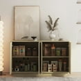 thumbnail image 3 of CQSXDA Fluted Modern Buffet Cabinet in Wood, Sideboard with Adjustable Shelves for Storage, Wood, 3 of 6