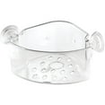 thumbnail image 1 of InterDesign Power Lock Suction Bathroom Shower Caddy Corner Basket for Shampoo, Conditioner, Soap - Clear, 1 of 2