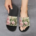thumbnail image 6 of GZHJMY Stylish Slides for Women Men, Vintage Pink Roses Soft Flexible Slip-on Sandals Slippers, 6 of 7