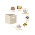 Fabric Storage Cubes 6 Pack with Handle, Foldable 11 Inch Bins for
