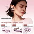 thumbnail image 3 of 2026 Open Ear Clip On Earbuds with Heart Design, ireless Earbuds Bluetooth 6.0 Headphones, WWaterproof Earphone for Running, Comfortable for Small Ears and Glasses Wearers - Beige/Type A, 3 of 10