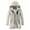 Beige, variant on Herrnalise Men's faux fur CollarHooded Casual SolidHooded ZipperHooded Mid Length Long Sleeve Jacket Coats M-4XL Black