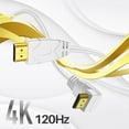 thumbnail image 3 of 4K HDMI Cable Right Angle 270 Degree (6FT) - White High Speed 18GBPs HDMI Wire Cord 4K 60Hz HDR 2K 2160p 1080p 1440p 3D ARC/eARC Ethernet For Video Gaming Xbox One X PS4 Pro & Apple TV HDTV, 3 of 8