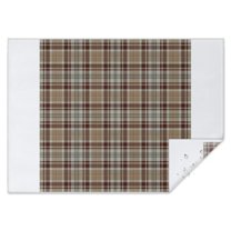 Brown Beige Plaid Checkered Pattern Rectangle Tablecloth 60"x84",Waterproof Polyester Rectangle Table Cloth, Wipeable Spillproof Polyester Tablecloth for Dining, Camping, Indoor and Outdoor