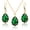 Gold,Emerald,May, variant on Citrine Crystal Gold Plated Jewelry Sets for Women, Imitation Diamond Pendant Necklace Set, Rhinestone Drop Dangle Earrings Set, Birthstone Cubic Zirconia Matching Wedding Jewelry Set