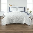 Shop Better Homes and Gardens White Cotton Pintuck 3Piece Comforter