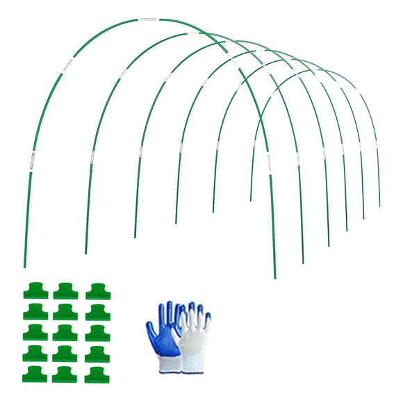 Garden Hoops for Raised Bed, 6 Sets of 8FT Long Greenhouse Hoops Grow Tunnel, Rust-Free Fiberglass Support Hoops Frame