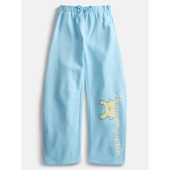 Hello Kitty and Friends Pompompurin Girl’s Fleece Barrel Pants, Sizes 4-16