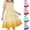 Yellow, variant on ATOGUTA Kids Girls Dresses Sleeveless Summer Cami Dress Kids Casual Crewneck Loose Beach Dresses Size 4T-14, Red