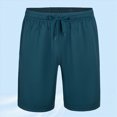 thumbnail image 2 of NIEWTR Men's Basketball Shorts Baggy Lightweight Athletic Gym Workout Running Casual Shorts with Pockets(Dark Green,L), 2 of 7