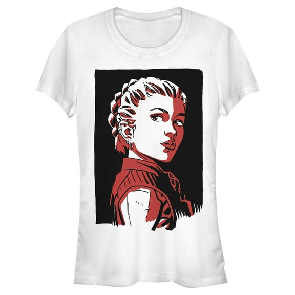 Junior's Marvel Black Widow Yelena Portrait Graphic Tee White Small