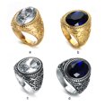 thumbnail image 4 of Minnieouse Anillo de acero inoxidable para hombre, joyería decorativa para fiesta, vacaciones, diamantes de imitación, decoración de ropa, Ropa, zapatos y accesorios Miscelánea Oro Blanco Talla 8, 4 of 6