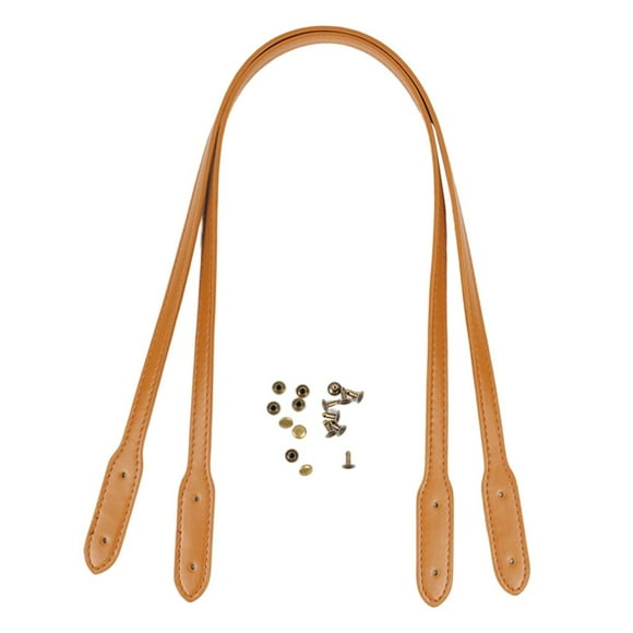 Correa de bolso desmontable de repuesto para cinturón de bolso de piel sintética con remache en forma de hoja, 72 cm Amarillo