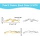 thumbnail image 3 of 32pcs 2 Colors Wave Pattern Link Charms 2 Colors Alloy Connector Charms Metal Wave Links Pendant for Jewelry Making, 3 of 5