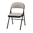 thumbnail image 3 of MECO Sudden Comfort Deluxe Metal Fabric Padded Folding Chair, Gray (4 Pack), 3 of 5