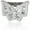 White Gold, variant on 14K Gold Butterfly Design Ring, Hip-Hop Style Densely Set Mossanite Ring, Delicate Elegance to Adorn Her Finger,Fathers Day From Wife