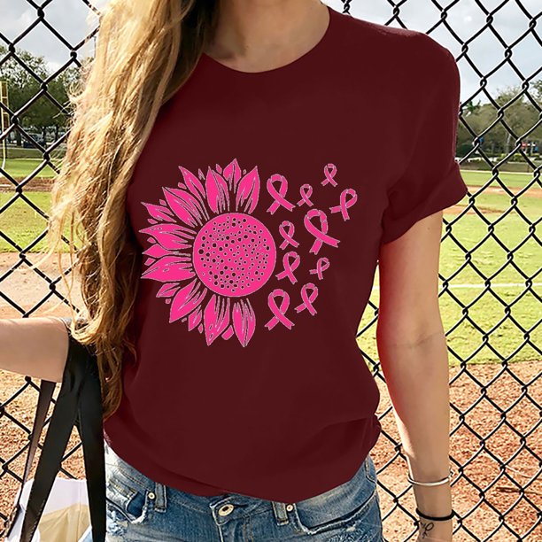 Puntoco Blusa de manga corta con estampado de moda para mujer, divertida camiseta de cuello redondo