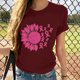 thumbnail image 1 of Puntoco Blusa de manga corta con estampado de moda para mujer, divertida camiseta de cuello redondo, 1 of 4