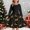 Black, variant on FAOWME Big Kids Girls Christmas Dress Long Sleeve Round Neck Reindeer Print Lace Up Front Stylish Comfortable Dresses For Party Black 5-6 Years