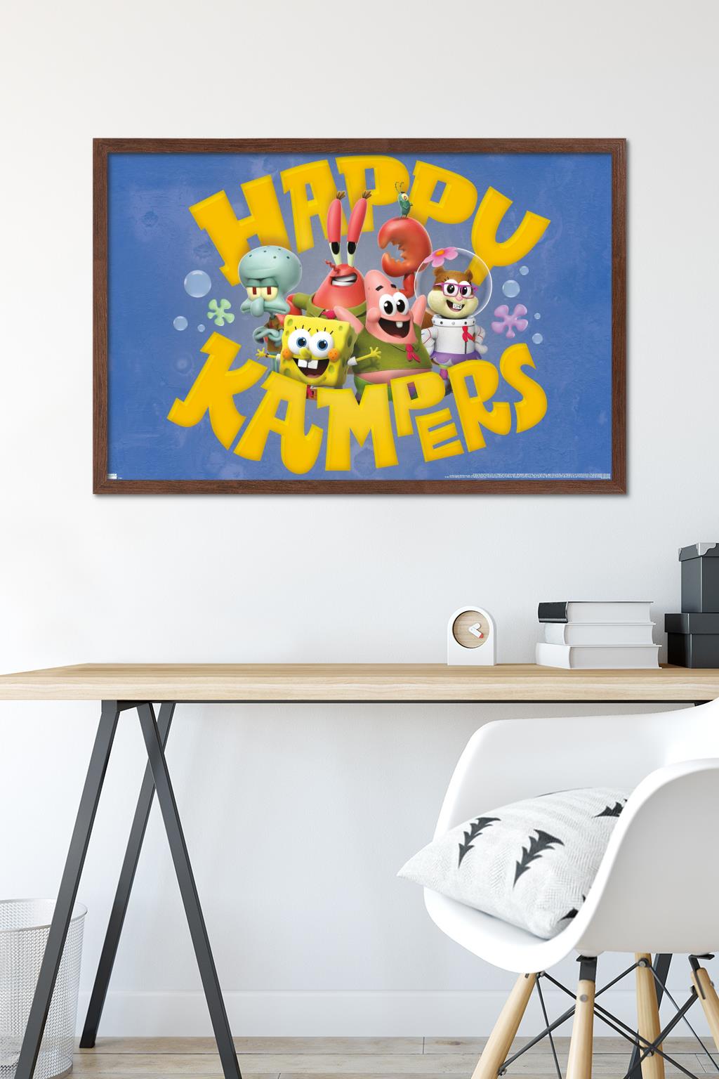 SpongeBob Squarepants : Kamp Koral - Happy Kampers Wall Poster, 22.375" x 34" Framed